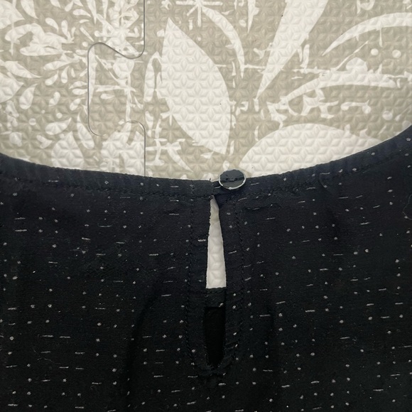 Eileen Fisher Black Dotted Blouse - Picture 3 of 6